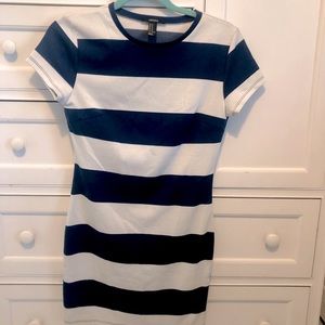 Forever 21 Navy Striped Bodycon Dress